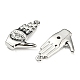 Латунные микропаве прозрачные подвески с фианитом ZIRC-L077-042P-2