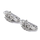 Латунный микро pave прозрачный кубик циркония подвески KK-C031-04P-2