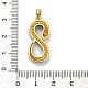 Латунные микропаве прозрачные подвески с фианитом KK-S503-01G-3
