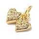 Подвески из латуни и прозрачного циркония с покрытием стойки KK-L216-051G-2