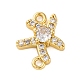 Подвески/звенья из латуни с прозрачным кубическим цирконием FIND-L019-07G-05-1