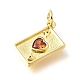 Латунные микро проложить кубического циркония подвески KK-V007-005G-04-2