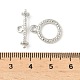 Застежки-тоглы из текстурированного кольцевого сплава FIND-B047-20P-4