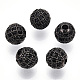 Стойки обшивки латунь кубического циркония бусы ZIRC-S001-8mm-B04-1