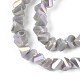 Гальванические непрозрачные стеклянные бусины GLAA-N022-4mm-21-4