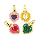 Подвески в форме сердца из латуни KK-Z053-28G-1