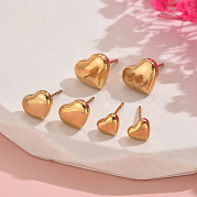 Комплект из серег-гвоздиков Heart 201 из нержавеющей стали для подарка на День святого Валентина CR9296
