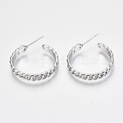 Серьги-кольца из латуни KK-R117-054P-NF