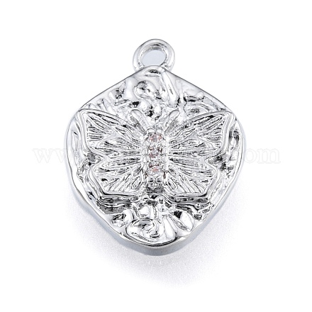 Латунные подвески из прозрачного кубического циркония KK-L207-015P-1