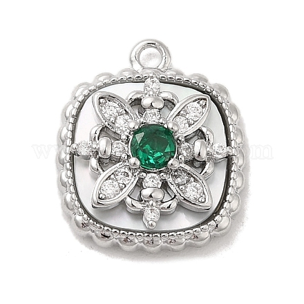 Латунные микропаве прозрачные кубические циркониевые подвески KK-Z073-26P-1
