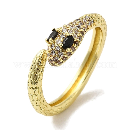 Кольца-манжеты из латуни с микропаве из кубического циркония RJEW-H228-08G-1