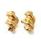Ion Plating(IP) 304 Stainless Steel Beads, Twist, Real 18K Gold Plated, 17.5x11mm, Hole: 2mm