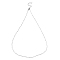 Non-Tarnish 304 Stainless Steel Twist Bar Link Chain Necklaces, Stainless Steel Color, 17.56 inch(44.6cm)