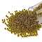 TOHO Round Seed Beads, Japanese Seed Beads, (745) Copper Lined Marigold, 8/0, 3mm, Hole: 1mm, about 222pcs/10g