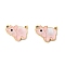 304 Stainless Steel Enamel Pendants, Ion Plating(IP), Real 18K Gold Plated, Elephant, 13.5x15x1.5mm, Hole: 1.6mm