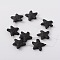 Synthetic Lava Rock Bead Strands, Star, Dyed, Black, 40x40x10mm, Hole: 1mm, about 8pcs/strand, 16.1 inch