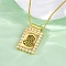 Brass Religion Pendant Necklaces, with Plastic Pearl, Real 18K Gold Plated, Virgin, 17.87 inch(45.4cm)