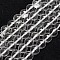 Natural Quartz Crystal Beads Strands, Rock Crystal Beads, Faceted, Round, 8mm, Hole: 1mm, about 47pcs/strand, 14.9 inch~15.1 inch