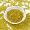 Glass Seed Beads, Frosted Colors, Round, Yellow, 4mm, Hole: 1~1.5mm, about 4500pcs/pound