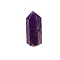 Pointed Tower Natural Amethyst Healing Stone Wands, for Reiki Chakra Meditation Therapy Decoration, Hexagonal Prism, 15x15x35mm