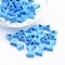 Spray Painted Alloy Multi-Strand Links, For Tile Elastic Bracelets Making, Bowknot, Sky Blue, 13x8x3.5mm, Hole: 1mm