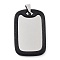 304 Stainless Steel Big Pendants, Rectangle Charms, Stainless Steel Color & Black, 52x31.50x3.80mm, Hole: 5x6.5mm