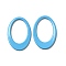 Spray Painted 201 Stainless Steel Linking Rings, Oval, Deep Sky Blue, 18x12x1mm, Inner Diameter: 8.5x13mm