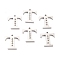 Non-Tarnish 304 Stainless Steel Pendant Rhinestone Settings, Letter, Stainless Steel Color, Letter.T, T: 15x13x1.5mm, Hole: 1.2mm, Fit for 1.6mm Rhinestone