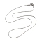 Tarnish Resistant 304 Stainless Steel Boston Chain Necklaces, with Lobster Claw Clasps, Stainless Steel Color, 18.1 inch(46cm), 1mm