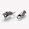 304 Stainless Steel Cord Ends, For Leather Cord Bracelets Making, Dragon Head, Antique Silver, 36x13x15mm, Hole: 6x9mm