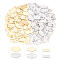 180Pcs 6 Style 304 Stainless Steel Chain Tabs, Chain Extender Connectors, Golden & Stainless Steel Color, 30pcs/style