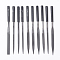 Steel Diamond Files, Graining Burnishing Tools, Raw(Unplated), 180~184x5~9mm, 10pcs/set