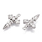 Alloy with Rhinestone Pendants, Lead Free & Nickel Free & Cadmium Free, Sword, Platinum, 28x18x6mm, Hole: 1.8mm