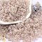 6/0 Opaque Colours Rainbow Plated Round Glass Seed Beads, Rosy Brown, 4x3mm, Hole: 1.2mm, about 7200pcs/pound