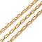 304 Stainless Steel Link Chains, Ion Plating(IP), Unwelded, with Spool, Golden, 11.5x4x3.5mm