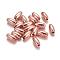 Brass Beads, Long-Lasting Plated, Rice, Cadmium Free & Lead Free, Real Rose Gold Plated, 7x4mm, Hole: 1mm