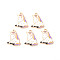 Alloy Enamel Pendants, Unicorn, Light Gold, White, 22x18x3mm, Hole: 1.8mm