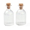 Glass Cork Bottles, Glass Empty Wishing Bottles, Food Play Scene Miniature Model, for DIY Craft Dollhouse Accessories, Clear, 2x4.1cm