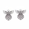 Alloy Pendants, Cadmium Free, Nickel Free and Lead Free, Angel, Antique Silver, 43x37x4mm, Hole: 5mm
