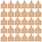 OLYCRAFT 30Pcs Imitation Leather Tags Brown Leather Blank Tag 3.2x2.5 Inch Leather Labels with Hole Blank Imitation Leather Tags for Stamping DIY Labels Jeans Bags Accessories DIY Crafts