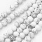 Natural Howlite Beads Strands, Frosted, Round, 8mm, Hole: 1mm, about 45pcs/strand, 38cm