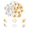 20Pcs 2 Colors 201 Stainless Steel Snap Clasps, Golden & Silver, 15x9x5mm, Hole: 1.5~1.8mm, 10pcs/color