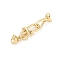 Brass Hook and S-Hook Clasps, Cadmium Free & Nickel Free & Lead Free, Real 18K Gold Plated, 32x8.5mm