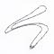 Tarnish Resistant 304 Stainless Steel Cable Chain Necklaces, with Lobster Claw Clasps, Stainless Steel Color, 17.91 inch(45.5cm), 1.5mm