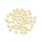 Plastic Beads, Round, Beige, 6x5.5mm, Hole: 1.8mm, 3846pcs/500g.