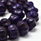 Dyed Synthetic Turquoise Bead Strands, Pumpkin, Midnight Blue, 12x8mm, Hole: 1mm, about 868pcs/1000g