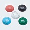 Natural & Synthetic Mixed Stone Cabochons, Half Round, 24.5x7~8mm