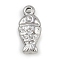 304 Stainless Steel Pendants, Fish Charms, Stainless Steel Color, 16x7.5x3mm, Hole: 1.4mm