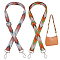 WADORN 2 Colors Purse Shoulder Straps, 54 Inch Adjustable Crossbody Straps Replacement Arrow Pattern Polyester Webbing Bag Straps with Silver Clasp for Luggage Strap Guitar Strap, Mixed Color2