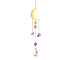 Iron Hollow Big Pendant Decorations, Hanging Sun Catchers, K9 Crystal Glass, with Brass Findings, for Garden, Wedding, Lighting Ornament, Moon, 400mm